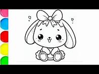 Video thumbnail for Cute bunny drawing and colouring, how to draw rabbit for kids and toddlers