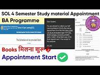 Video thumbnail for SOL 2/4/6 Semester Study material Appointment Start BA Programme DU SOL 2025 | appointment book kare