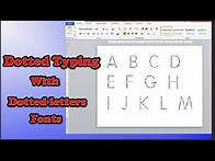 Video thumbnail for How To Type Dotted words in Microsoft Words / How To Type Tracing Words in Microsoft Words