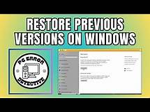 Video thumbnail for How to Restore Previous Versions on Windows 10 - Full Guide [2025]