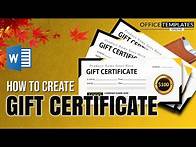 Video thumbnail for How to Design a Gift Certificate in Microsoft Word | Gift Card/Voucher Design