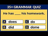 Video thumbnail for English Grammar Quiz | 35+ English Grammar Questions #challenge 1
