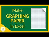 Video thumbnail for How to Make Graph Paper in Excel - Tutorial