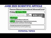 Video thumbnail for A level | Biology | Scientific article | June 2025 | Pearson Edexcel