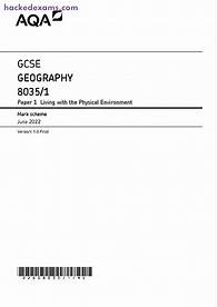 Video thumbnail for AQA GCSE GEOGRAPHY PAPER 1 JUNE 2022 MARK SCHEME (8035/1: Living with the Physical Environment).#hackedexams