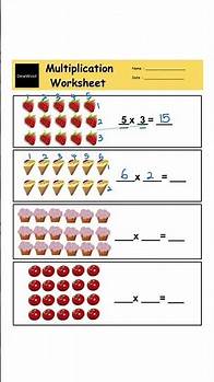 Video thumbnail for Multiplication Worksheet Grade 1 | Math for 1st Grade ✅💯 #maths #multiplication #math #shorts