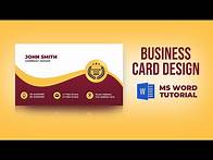 Video thumbnail for How to Create Business Card Design in MS Word | Microsoft Word Visiting Card Design tutorial