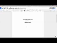 Video thumbnail for Formatting an APA Paper Using Google Docs