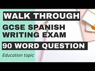 Video thumbnail for GCSE SPANISH WRITING REVISION | 90 WORD QUESTION WALK THROUGH (AQA)