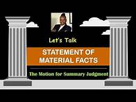 Video thumbnail for Statement Of Facts. Critical To The Motion For Summary Judgment.