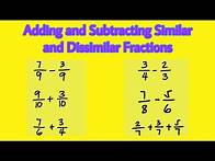 Video thumbnail for Adding and Subtracting Similar and Dissimilar Fractions
