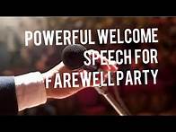 Video thumbnail for Best welcome speech for farewell party in english