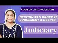 Video thumbnail for Section 33 & Order 20, CPC | Case Laws | Judiciary