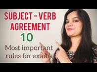 Video thumbnail for Subject Verb Agreement | 10Most Important Rules |Subject and verb Agreement| Syntax |English Grammar