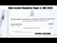 Video thumbnail for Zimsec Nov 2023, Chemistry paper 2, Solutions for Section A