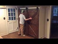 Video thumbnail for Single track bypass barn door system