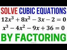 Video thumbnail for Learn How to Solve Cubic Equations FAST | Easy Factoring Method | Step-by-Step Tutorial