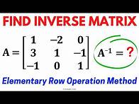 Video thumbnail for How to Find the Inverse of a 3x3 Matrix - Simple & In-depth Explanation