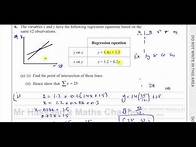 Video thumbnail for WST01/01, (Edexcel) IAL S1 October 2023, Q6, Corelation & Regression, Mean Point, PMCC