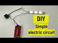 Video thumbnail for DIY simple electric circuit | How to connect led, battery and a switch | Working model project