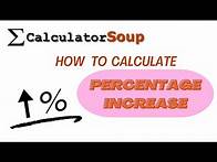 Video thumbnail for How to Calculate Percentage Increase
