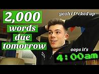 Video thumbnail for writing a 2,000 WORD ESSAY in 4 HOURS - university essay all-nighter