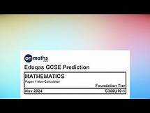 Video thumbnail for Nov 2024 Predicted Maths GCSE Paper 1 Non-Calculator Eduqas (Foundation) Exam C300U10-1