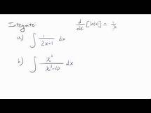 Video thumbnail for Integrals using Log Rule (Examples)