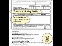 Video thumbnail for EDEXCEL GCSE Maths. June 2019. Paper 1. Higher. Non-Calculator. 1H.