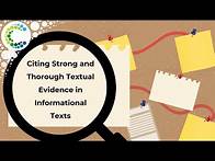 Video thumbnail for Citing Strong and Thorough Textual Evidence in Informational Texts