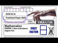 Video thumbnail for GCSE Maths Predicted Paper 1 Higher Tier Edexcel May 2025