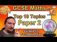 Video thumbnail for GCSE Maths Paper 2 - Top 10 Topics to Revise for Foundation - Predicted June 2025 - AQA Edexcel