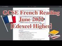 Video thumbnail for GCSE French Reading paper Walkthrough (Edexcel Higher)