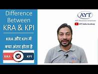 Video thumbnail for Difference Between KRA & KPI | KRA Format | What is the Difference B/w KRA & KPI@aytindia