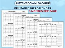 Video thumbnail for Quarterly Calendar 2025 Printable 3 Months per Page Monday & Sunday Start - Planner Insert or Wall Calendar in A3 A4 A5 US Letter PDF PNG - Etsy