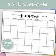 Video thumbnail for 2025 Printable Calendar Template Editable | Family Organizer | Monthly Planner | Kitchen Calendar Printable | Fillable Calendar | CFWNH - Etsy