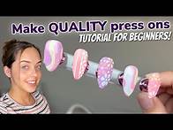 Video thumbnail for HOW TO: Make CUSTOM Press On Nails | Kiara Sky Nails Gelly Tip Press On Tutorial 💜🌸
