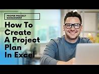 Video thumbnail for How To Create A Project Plan In Excel