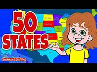 Video thumbnail for 50 States ♫ Rhyming and In Alphabetical Order ♫ Children's Song by The Learning Station