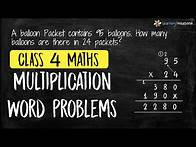 Video thumbnail for Multiplication Word Problems