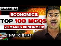 Video thumbnail for 100 Most Important MCQ in Economics | 20 Marks in Class 12 Economics Board exam 2025 Don't skip this