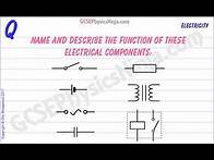 Video thumbnail for Electrical Components Symbols - Electric Circuits - GCSE Physics