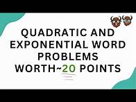 Video thumbnail for SAT Math: Quadratic and Exponential Word Problems