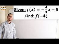 Video thumbnail for Evaluating Functions with Fractions Example 2