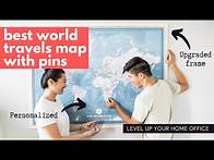 Video thumbnail for Best World Travel Map with Pins 🗺️ 📍 | Level Up Your Home Office