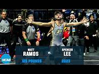 Video thumbnail for Matt Ramos vs Spencer Lee - 125 lb Semifinals - 2023 NCAA Championship