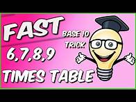 Video thumbnail for Learn the Upper 6, 7, 8, and 9 times tables EASILY and FAST!!!!!