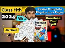 Video thumbnail for class 11 physics formula sheet 2023 - 2024 | Download pdf Now | ALL formulas in 10 pages only #43