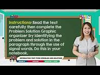 Video thumbnail for English 6 Q2 W1 Identify information text types Problem and Solution