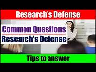 Video thumbnail for RESEARCH: Commonly Asked Questions in a Thesis and Dissertation Defense and Tips to Answer